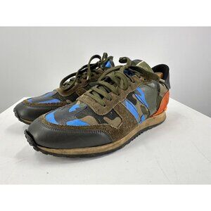 Valentino Garavani Rockrunner Camo Suede & Leather Size 44/11-USA -AS IS-